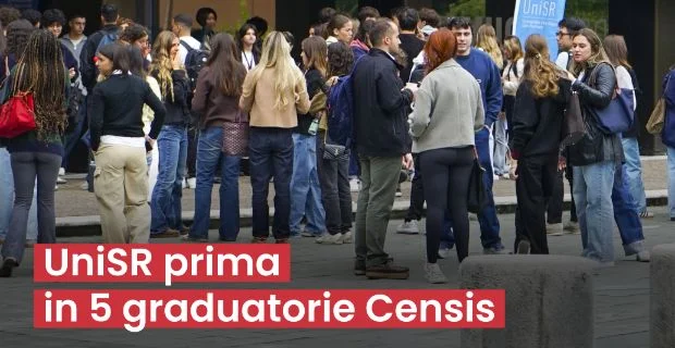 Rapporto Censis 2026/2027: UniSR prima in cinque classifiche