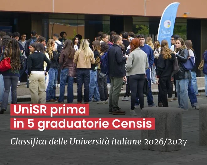 Rapporto Censis 2026/2027: UniSR prima in cinque classifiche